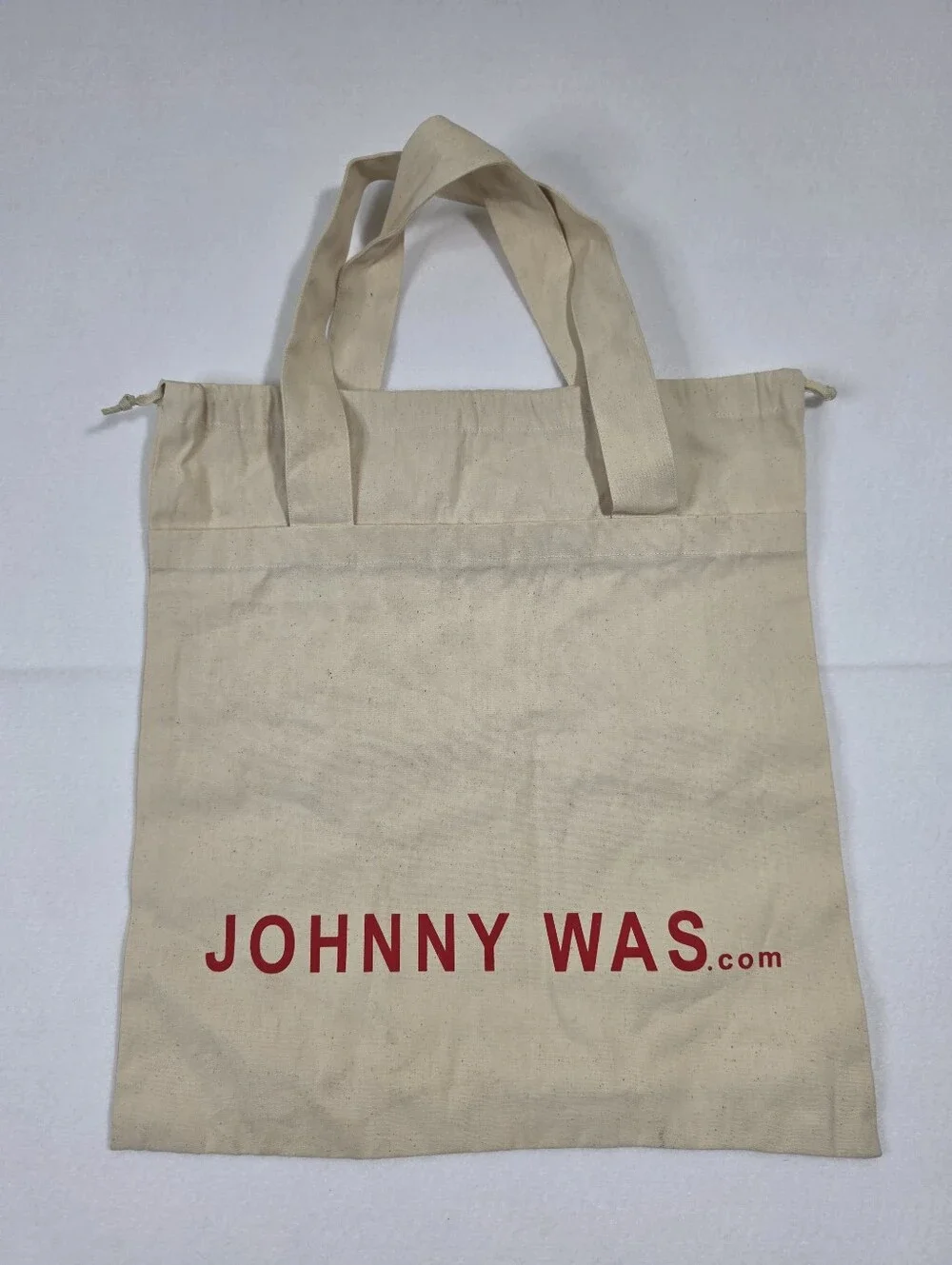 Johnny Was branded cream canvas tote